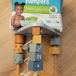 Jumini Retro Activity Triangle - PLUS 156 Baby Wipes!